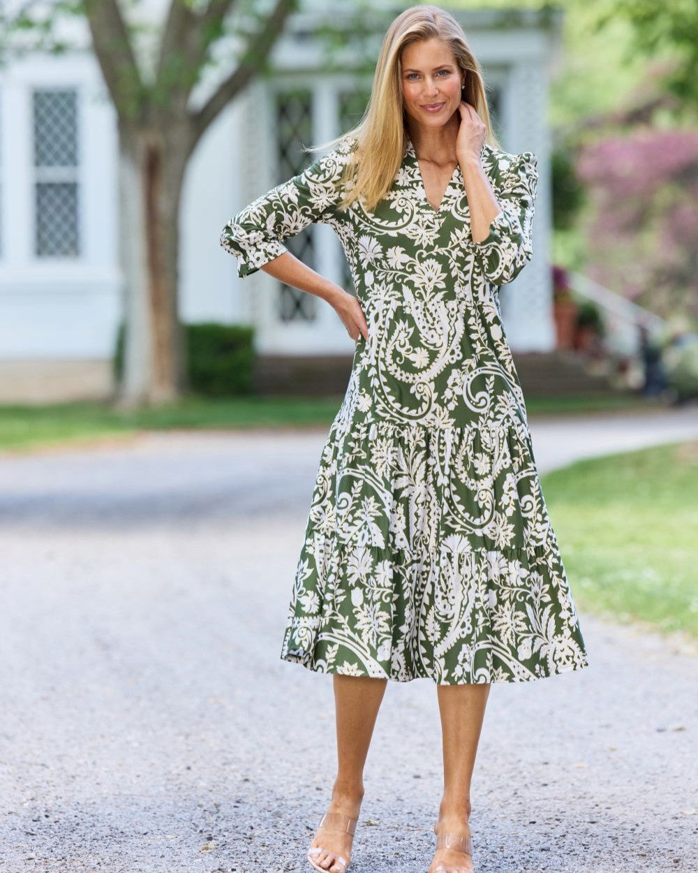 gold paisley dress Maggie Jude Cloth in Wild Loden Gold| Jude Connally XS / Wild Paisley Loden drape