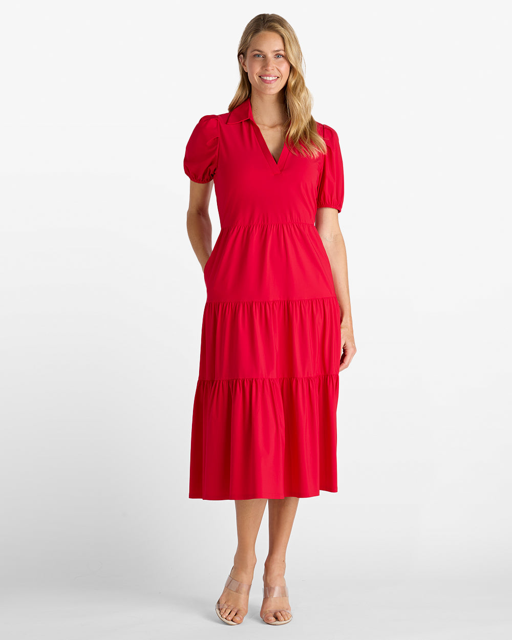 ladies red dress size 10 Portia summer black dress
