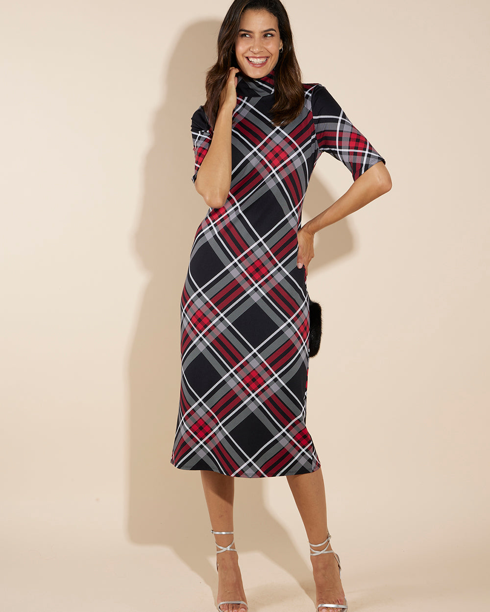 blue dress for baby girl Revah Tartan Mini Dress