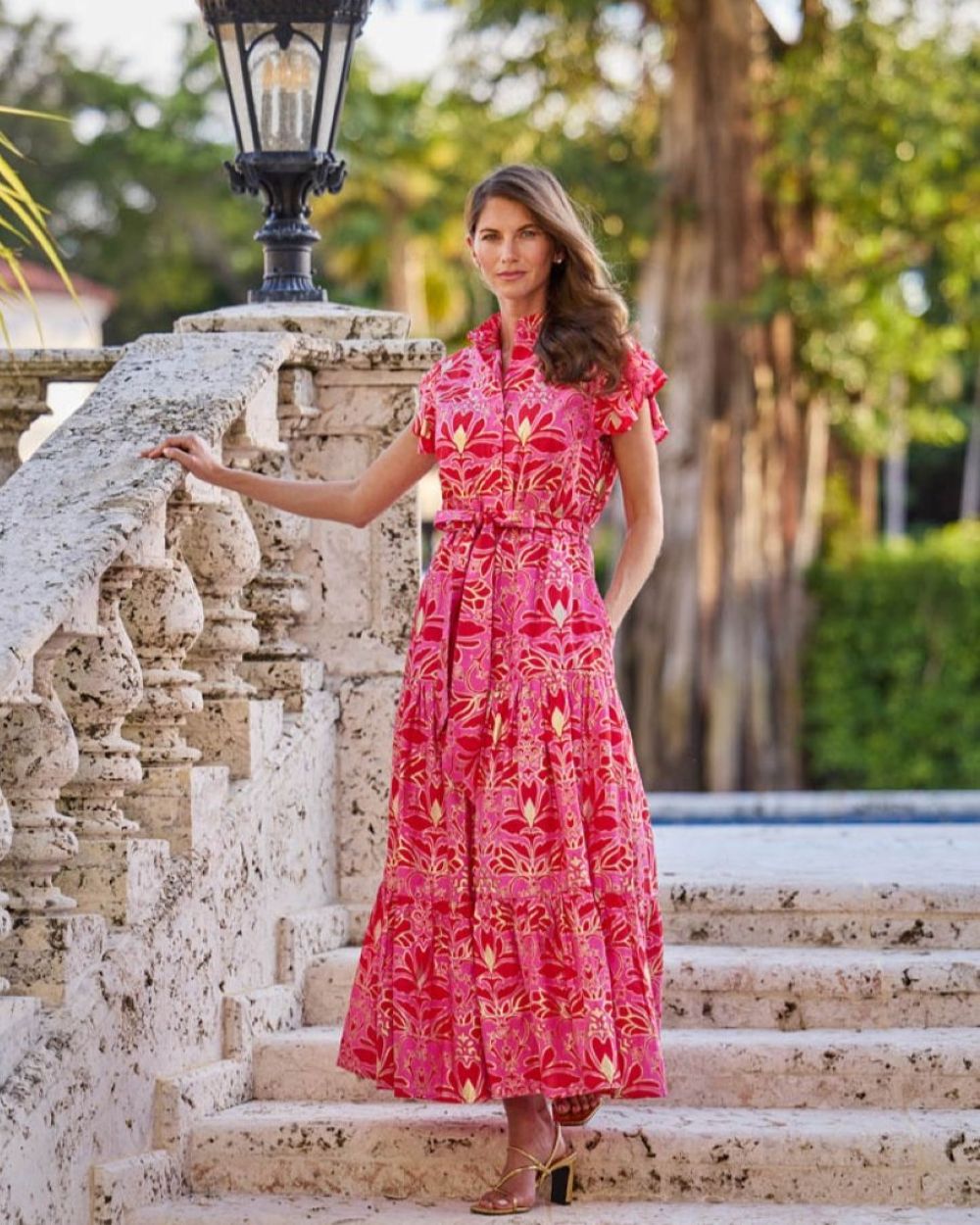 Jude Connally Mirabella Dress - Imperial Garden Peony Gold Small Jude Connally Mirabella Dress - Imperial Garden Peony Gold Small