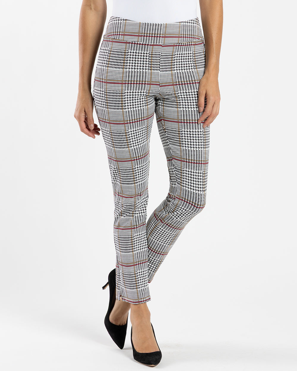 Lucia Pant Jude Cloth in Glen Plaid Black| Jude Connally