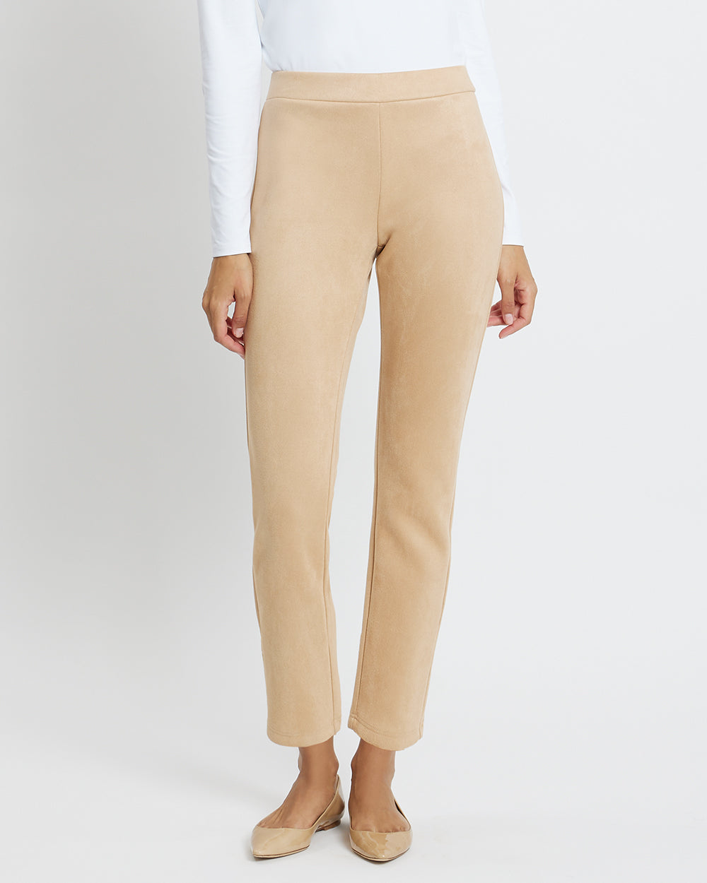 Olivia Ankle Pant - Faux Suede