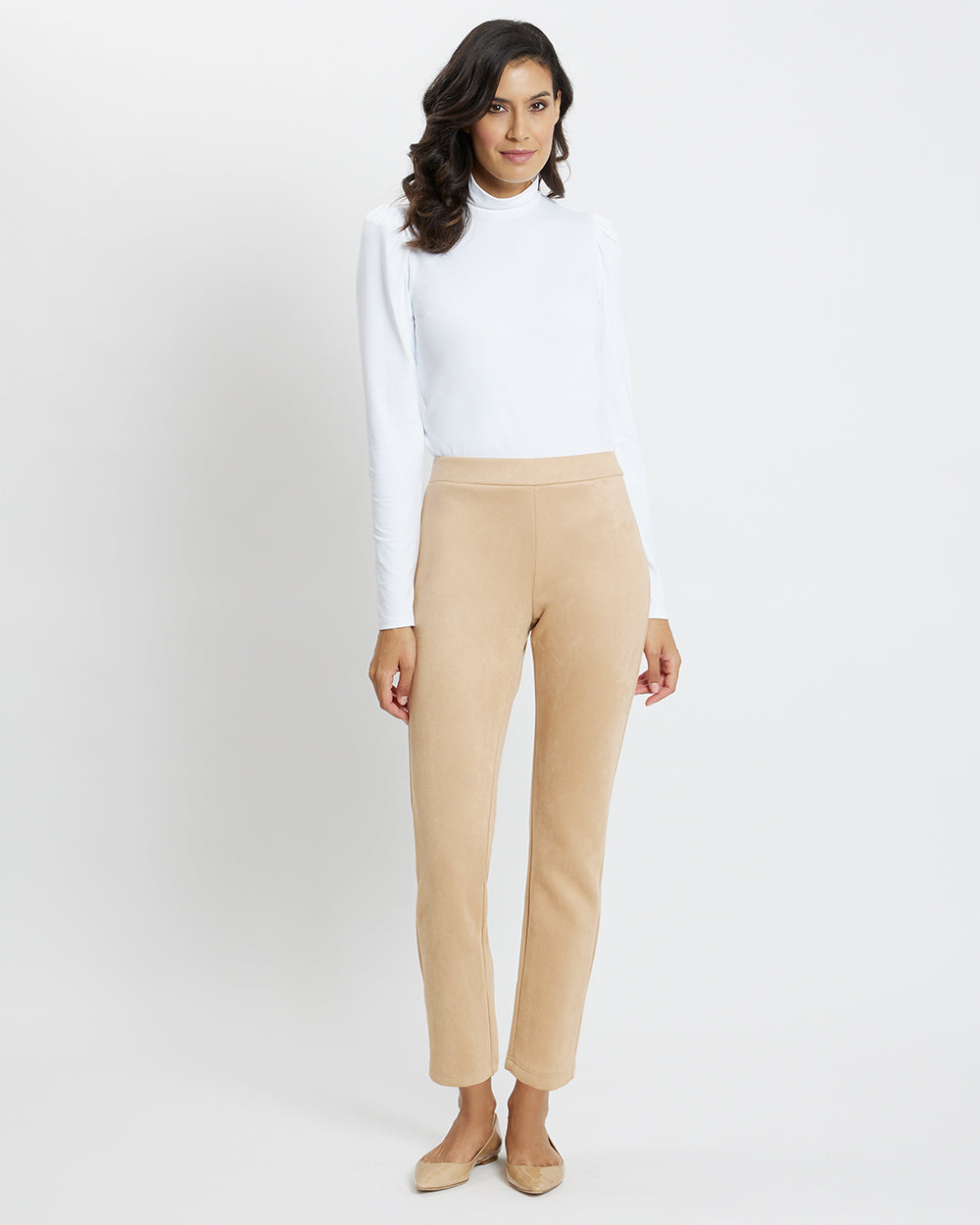 Olivia Ankle Pant - Faux Suede