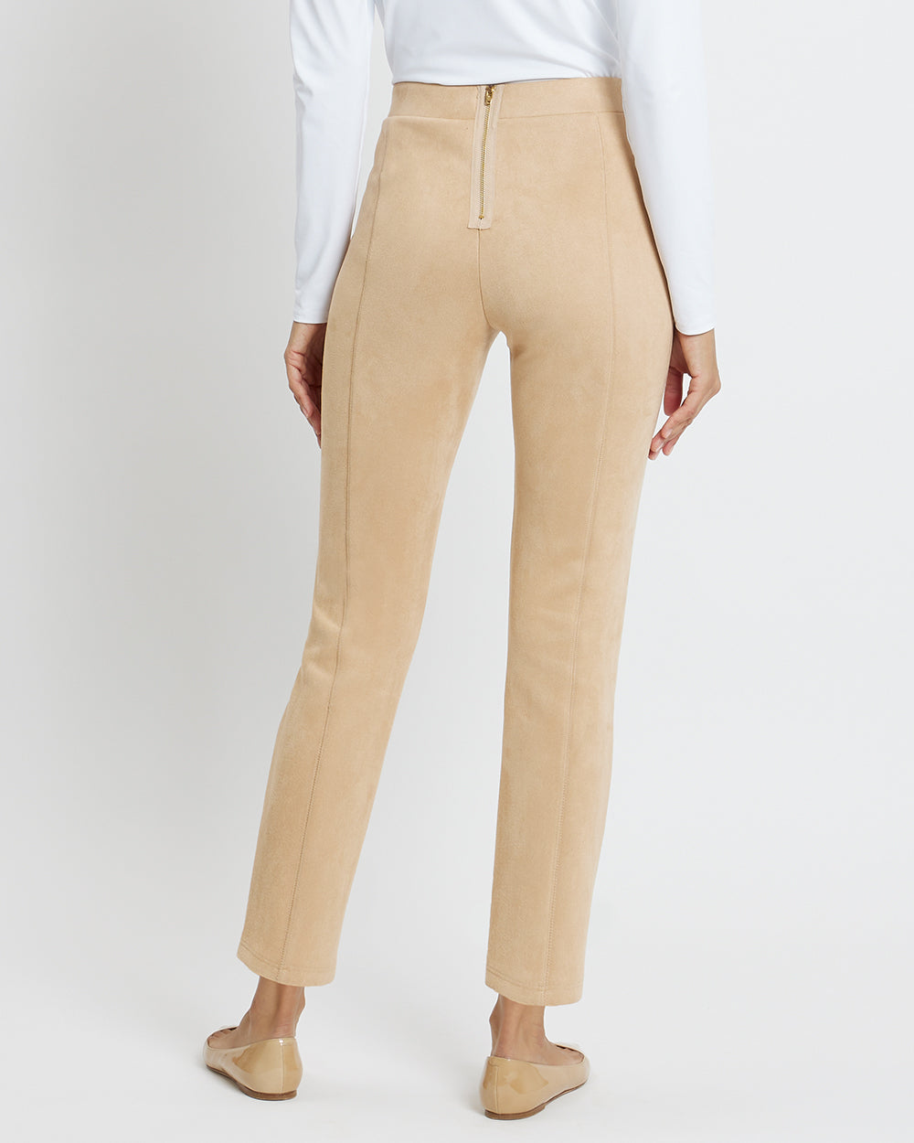 Olivia Ankle Pant - Faux Suede