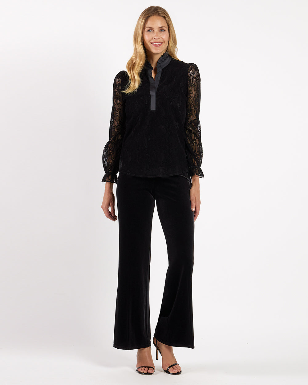 Teri Top - Flocked Lace