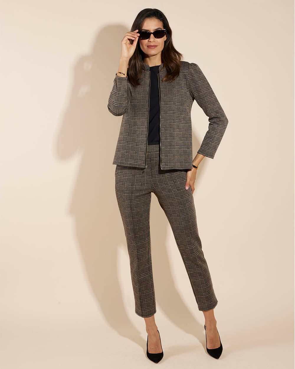 Tobi Pant - Textured Plaid