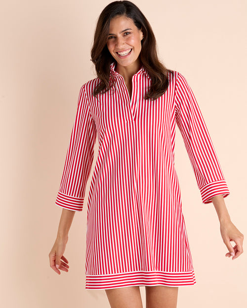 finley shirt dresses Roll Sleeve Camp Shirt Dress Navy Washed Linen