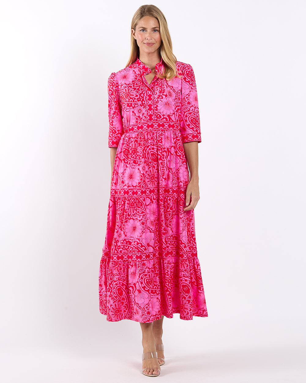 Candy Dress Jude Cloth in Painted Paisley Red| Jude Connally