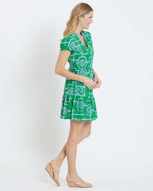 Ginger Dress Jude Cloth in Bamboo Lattice Shamrock