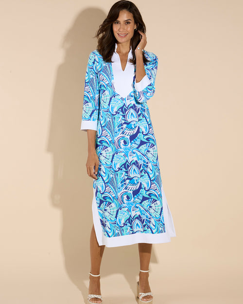 Katie Dress Jude Cloth in Fanfair Seaglass White| Jude Connally