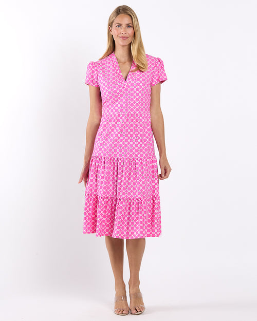 strapless open back dress Kate Dress Jude Cloth in Garden Gate Peony Pink| Jude Connally L / Garden Gate Peony Pink