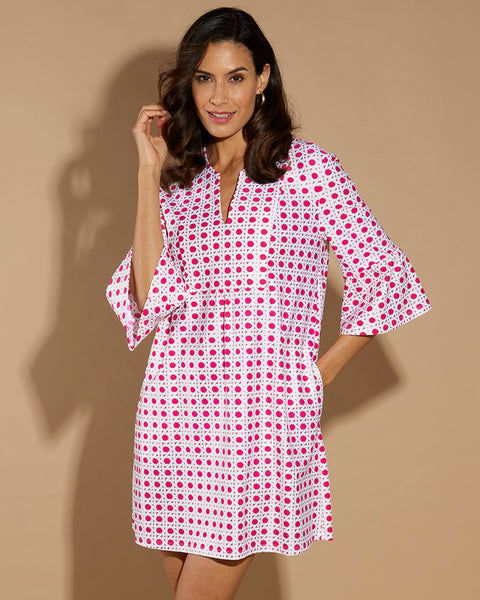 Kerry Dress Jude Cloth in Petite Rattan Raspberry Gold| Jude