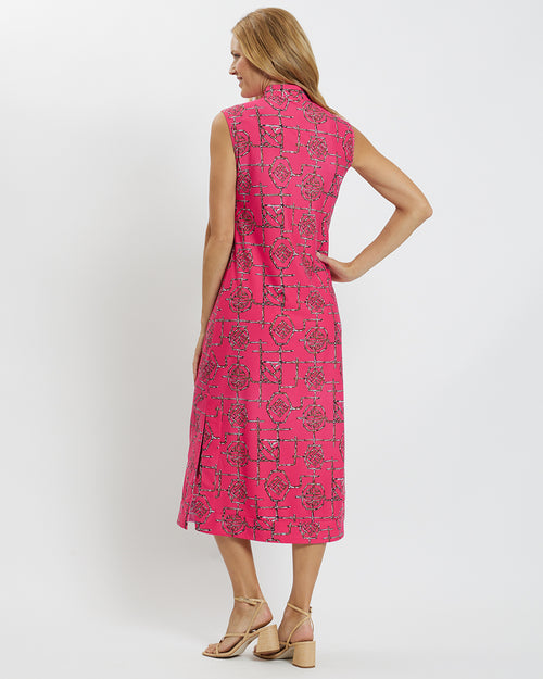 Hot Pink Bamboo Stretch Plus Size Dress, Comfort & Style