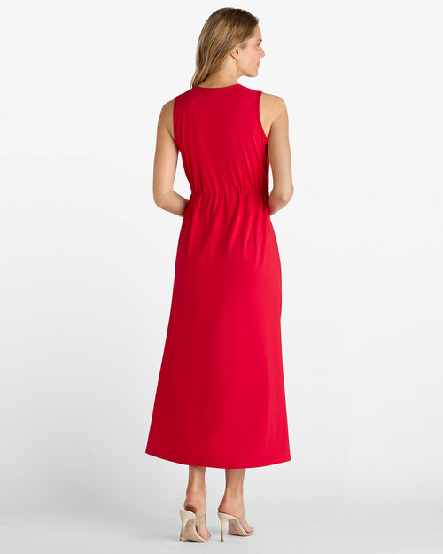 bebe red slip dress Bebe Satin Cowl Neck Slip Midi Red Dress Sz M NWT