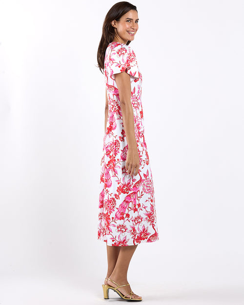 Jodi Dress Gilded Jude Cloth in Gilded Peacock Garden| Jude Connally