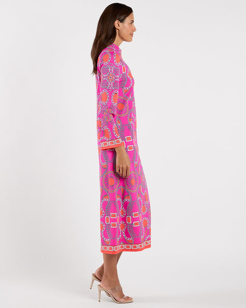 open lace back dress Jude Connally Bailey Dress in Spring Pink