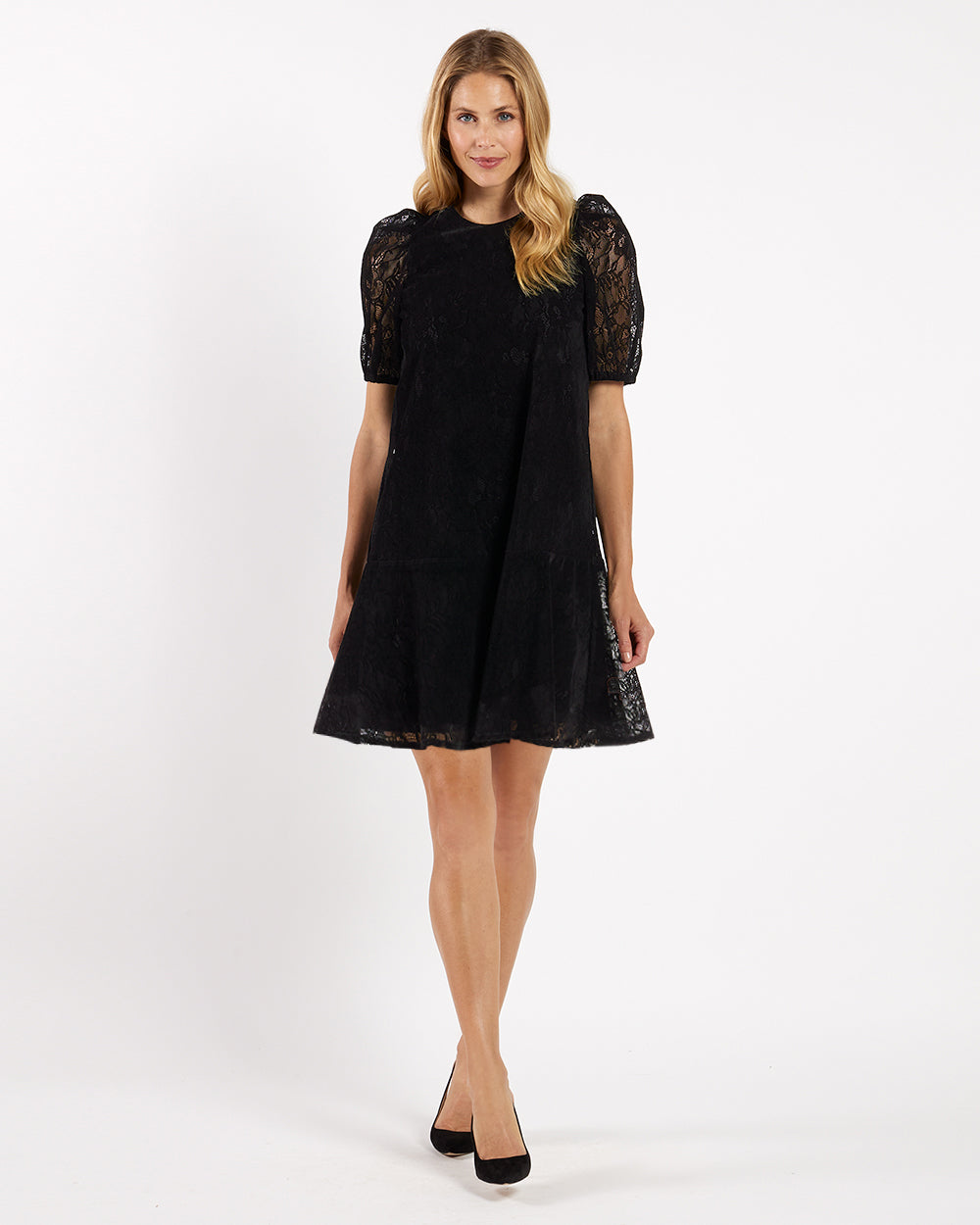 Harper Dress - Flocked Lace