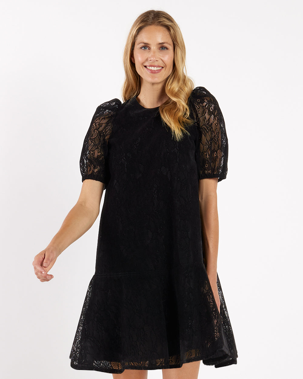 Harper Dress - Flocked Lace