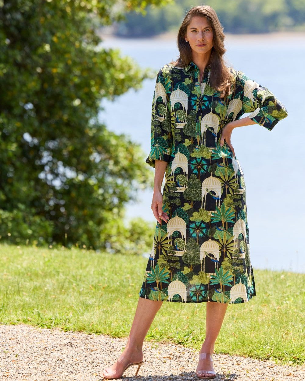 cotton voile dresses Long Ashley Dress cotton sundress a perfect one Printed cotton voile caftan dress