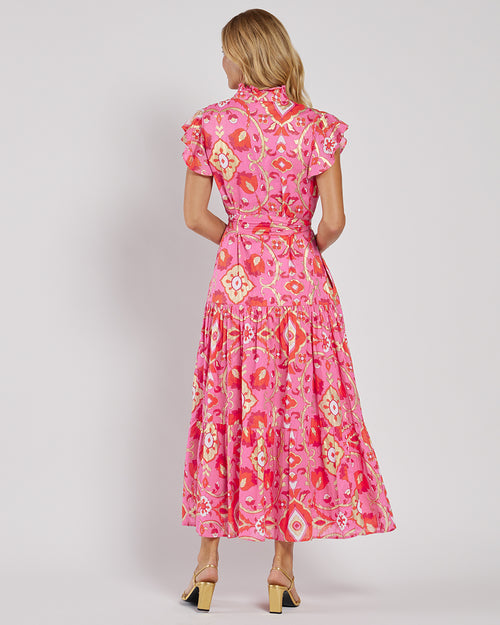 mirabella pink satin sorbet maxi dress Mirabella Dress Cotton Voile in Gilded Garden Peony Pink Gold| Jude Connally mirabella pink satin sorbet maxi dress Mirabella Dress Cotton Voile in Gilded Garden Peony Pink Gold| Jude Connally