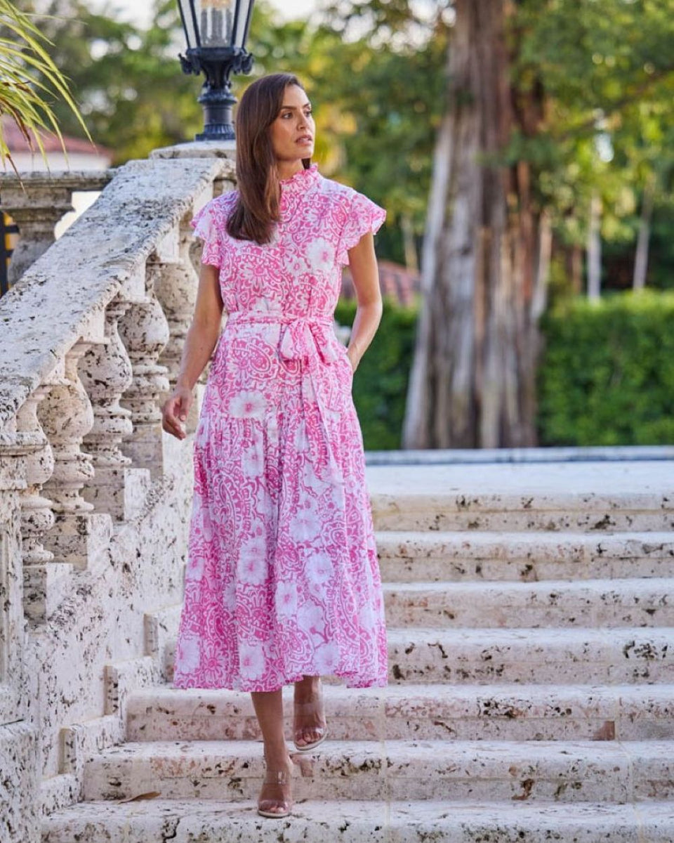 Mirabella Dress Cotton Voile in Painted Paisley Peony| Jude Connally XXL / Painted Paisley Peony