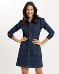 TheoryLuxe　Naval Jersey Connie SH Solange Jude Denim Dress in Navy | Jude Connally