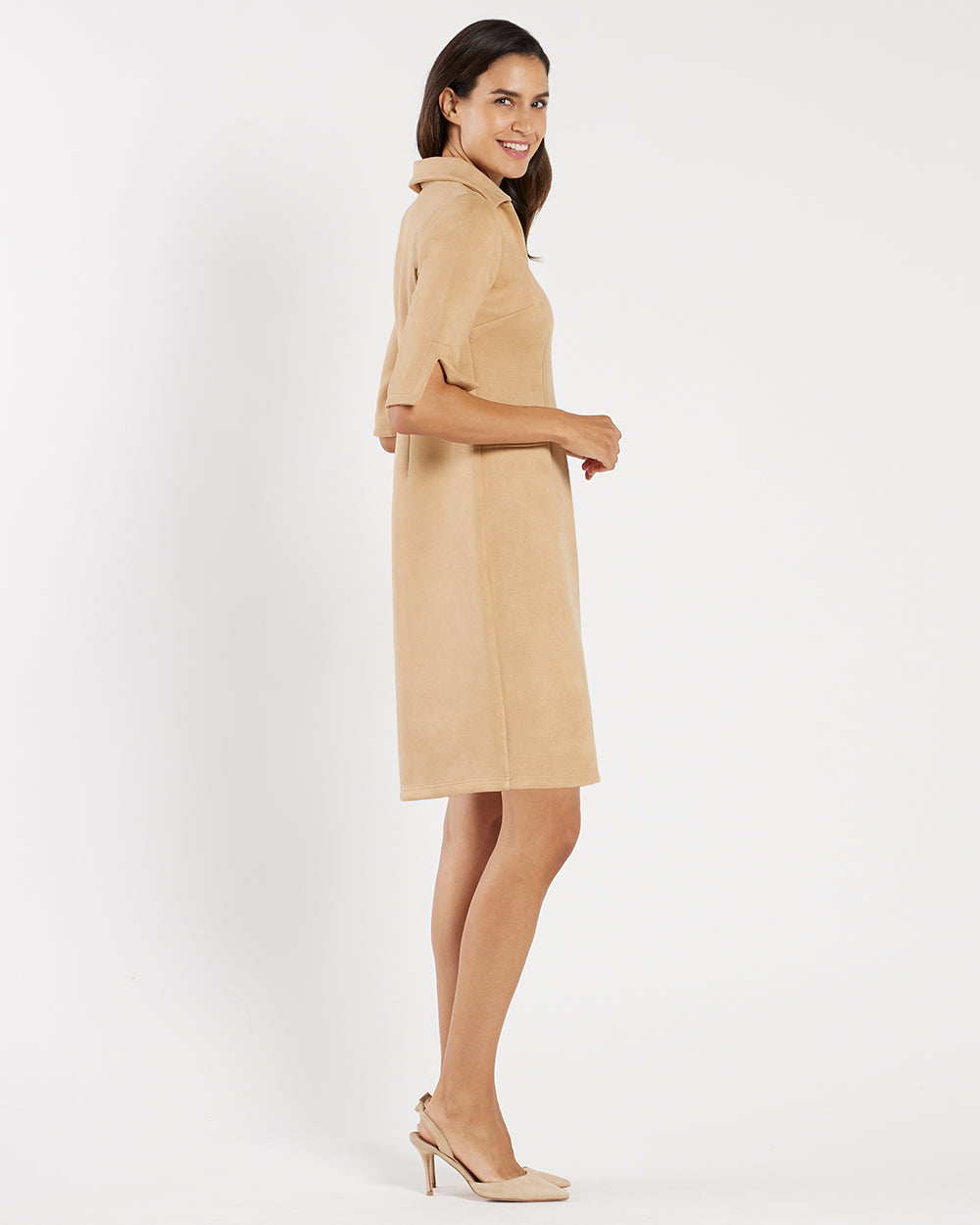 Michelle Dress - Faux Suede