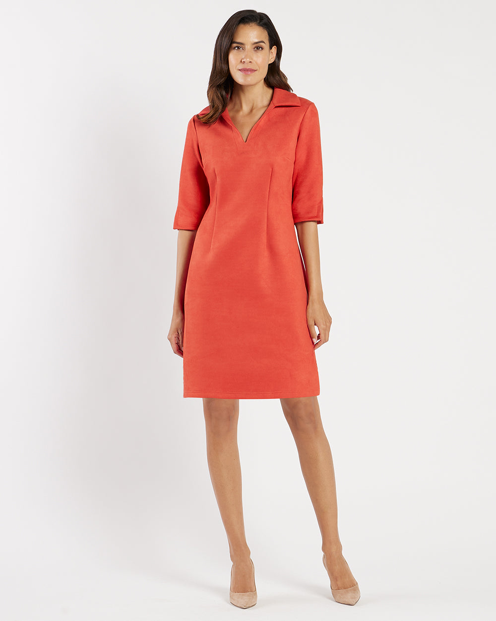 Michelle Dress - Faux Suede