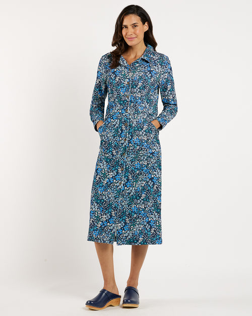 Uma Dress Corduroy in Ditsy Floral Navy| Jude Connally