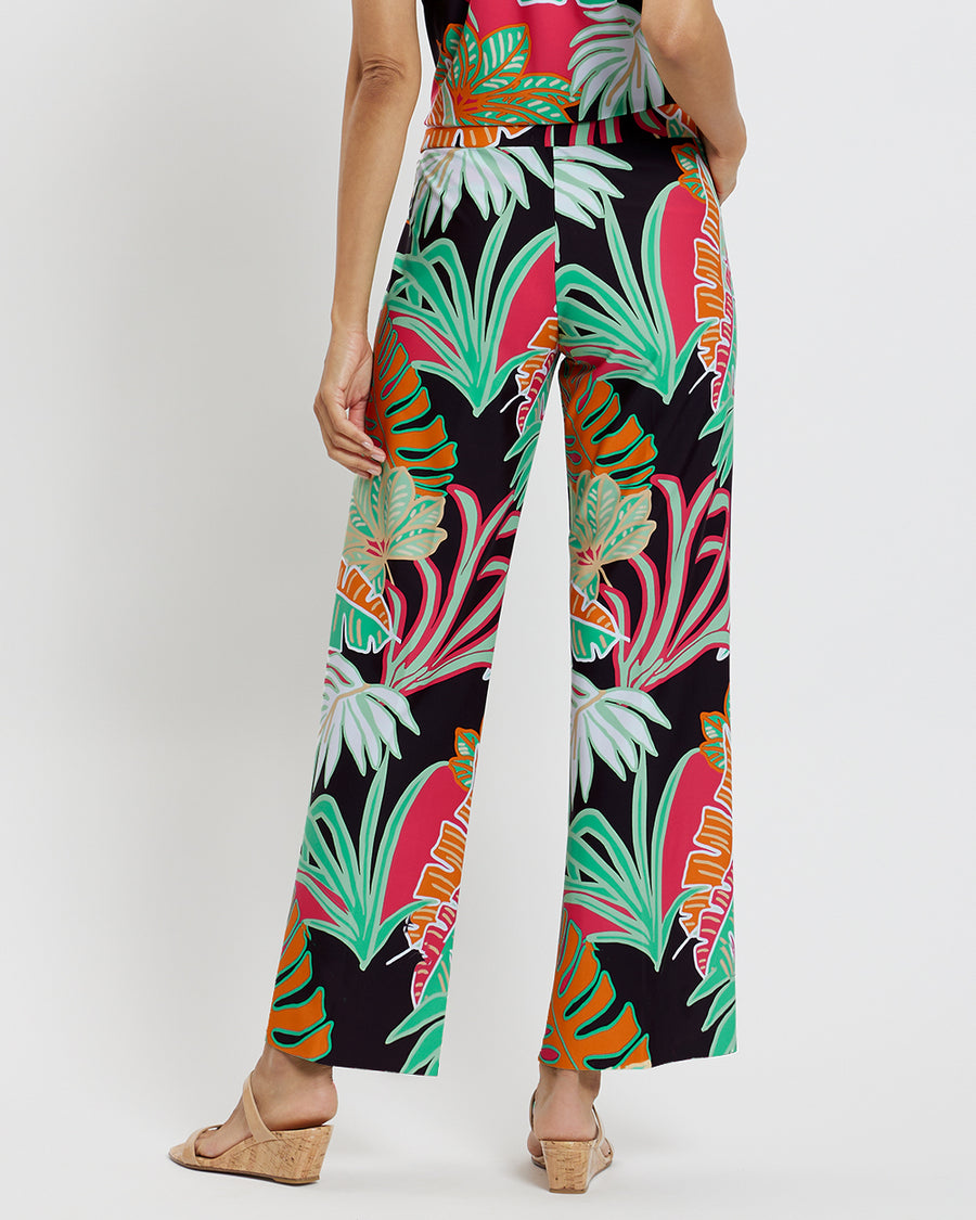 Trixie Pant in Grand Tropical Fronds Cocoa Jude Connally