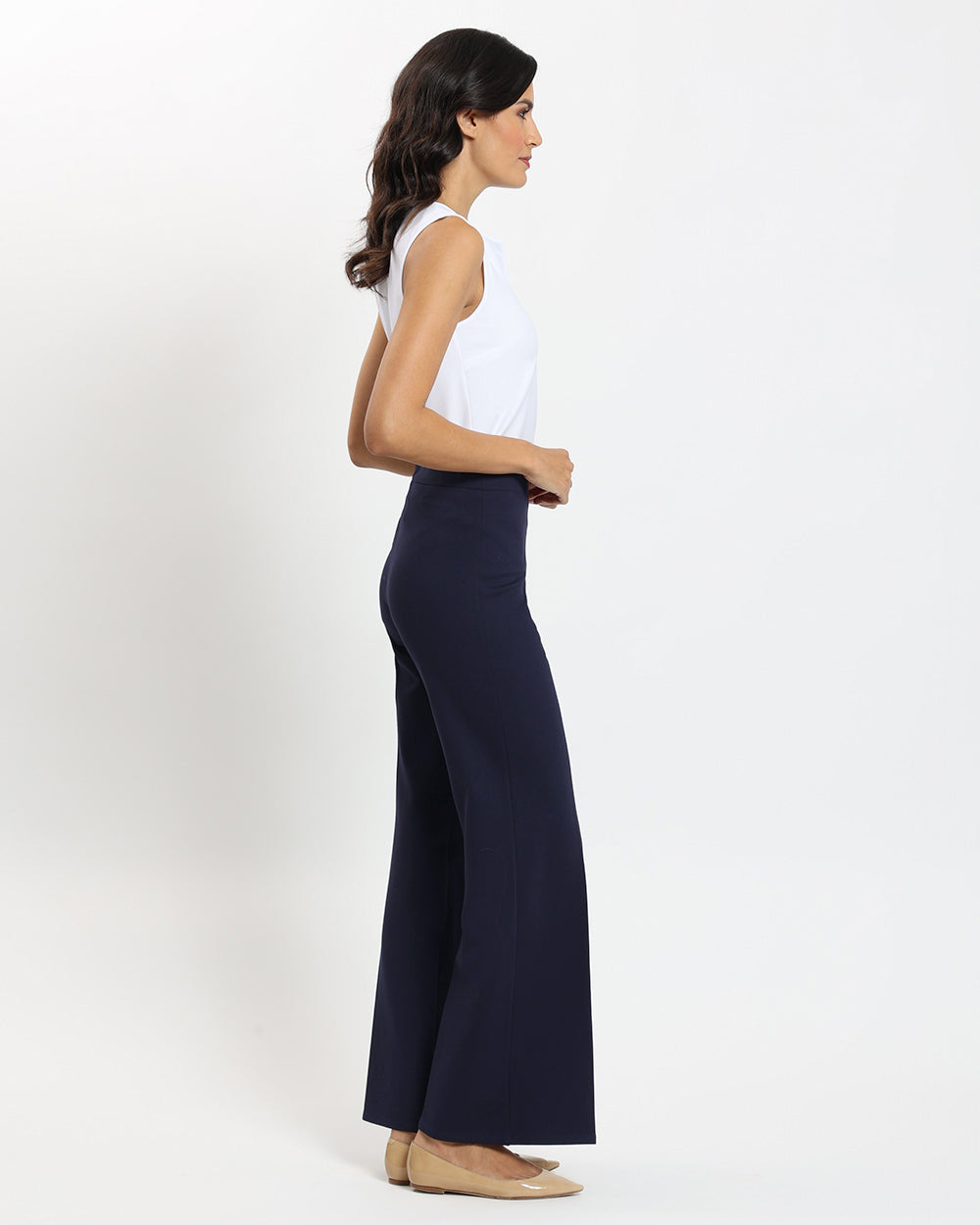 【PORTERNA】Collin day trousers XCVI Coline Poplin Wide Leg Pant