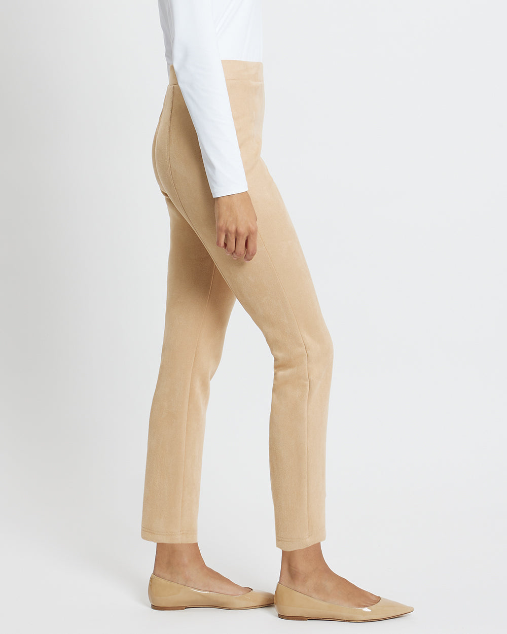 Olivia Ankle Pant - Faux Suede