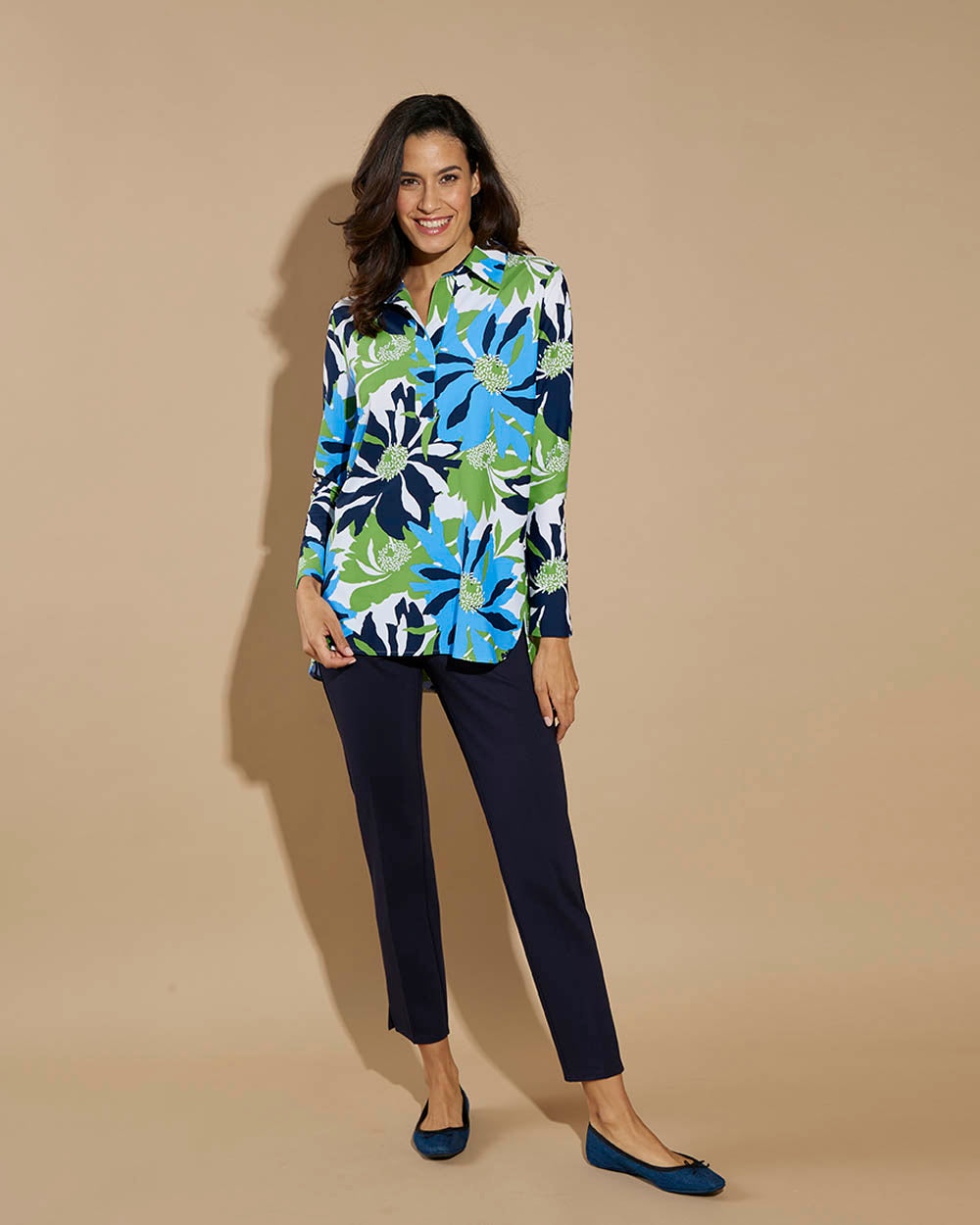 Hadley Top Jude Cloth in Wild Blossom Blue| Jude Connally