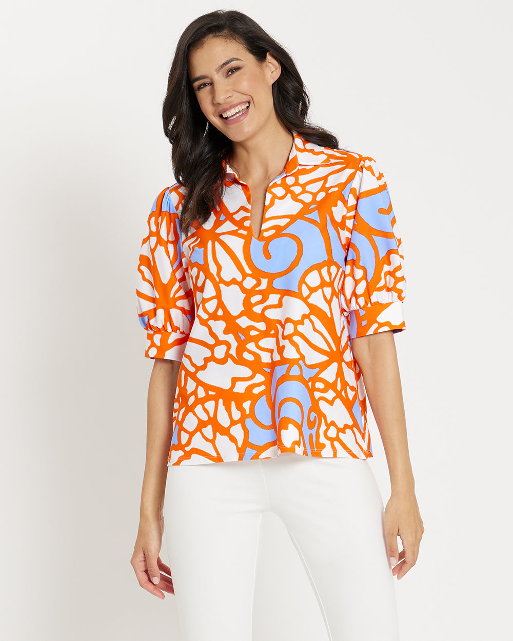Calista Top Jude Cloth in Grand Wings Bluebell | Jude Connally