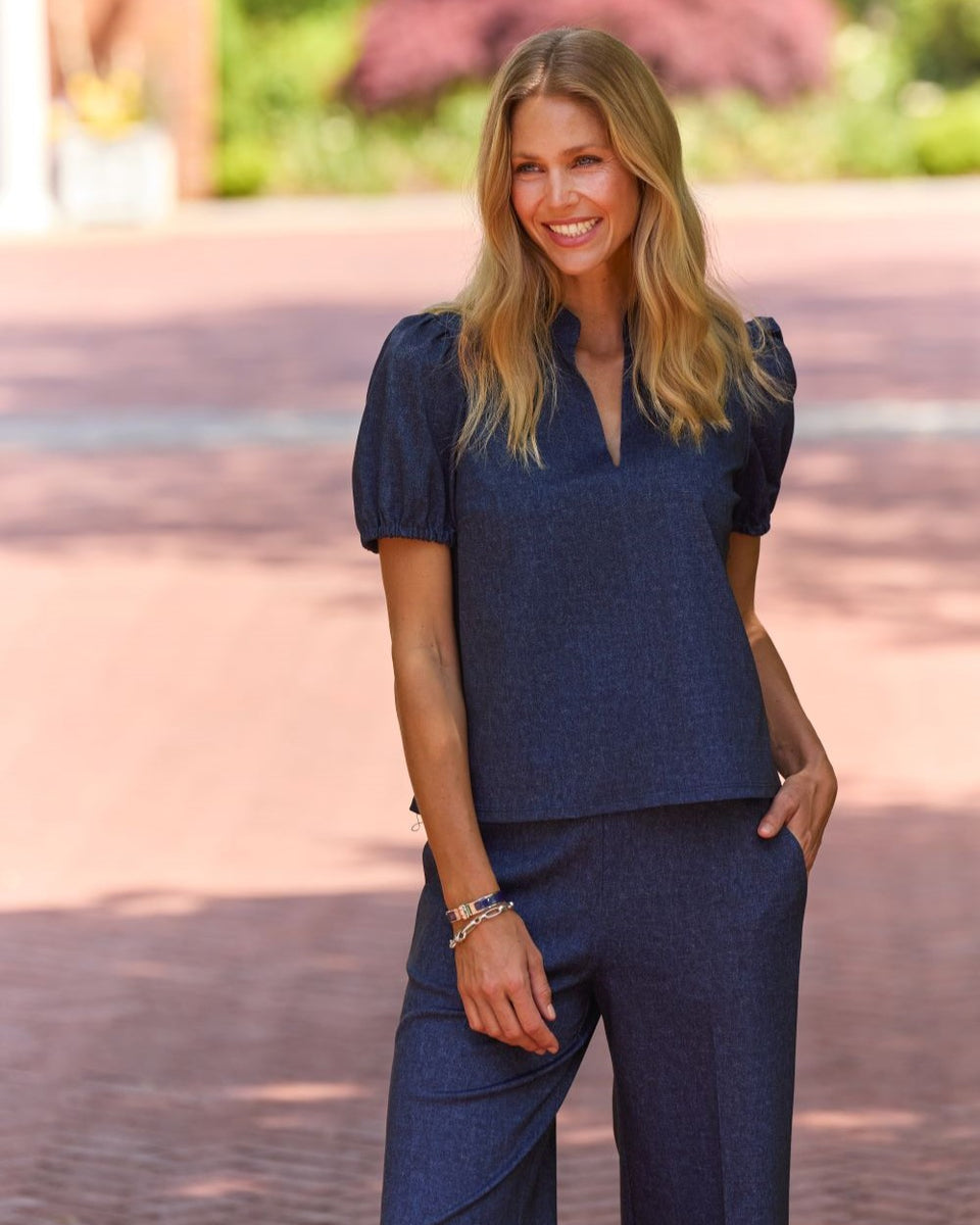 Coco Jude Denim Top in Navy | Jude Connally